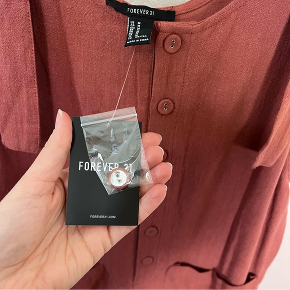 Forever 21 Rust Jumper with Adjustable Straps - Swim Cover Up Medium - Picture 11 of 13